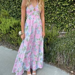 Donovan Cutout Floral LoveShackFancy Dress